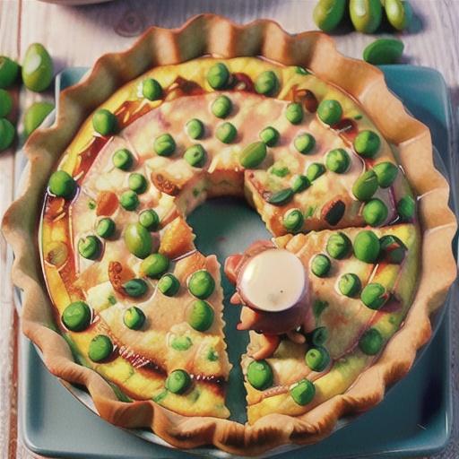 Gluten free salmon and spring pea quiche