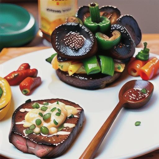 Steak with pepper sauce