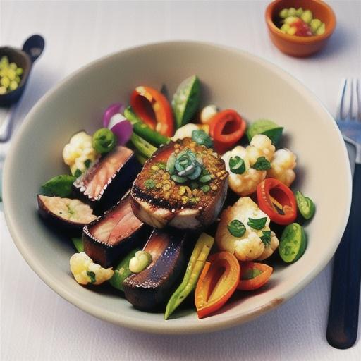 Spicy dukkah-crusted lamb with cauliflower salad