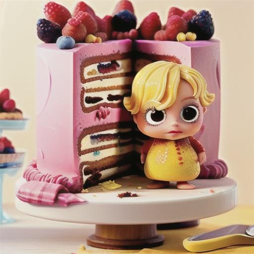 Lemon Cake with Raspberry Mousse