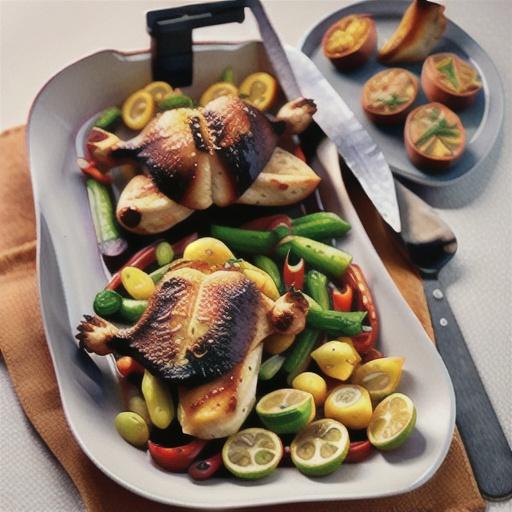 Roast chicken with chilli, lemon and rosemary rub