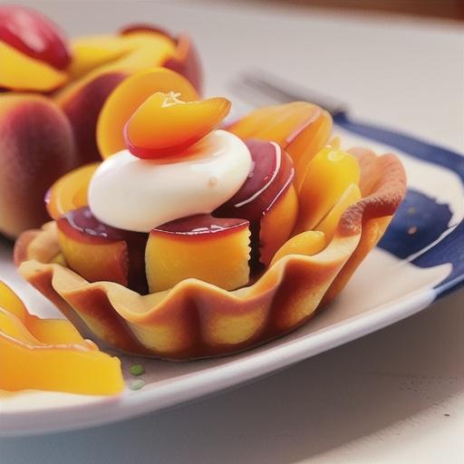 Peach Tartlets with Apricot Glaze