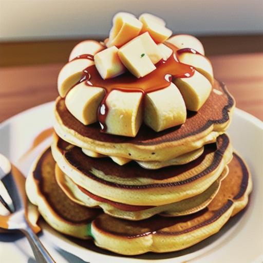 Oatmeal Pancakes with Apple Maple Sauce