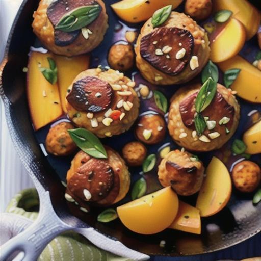 Greek Meatballs and Rice Skillet