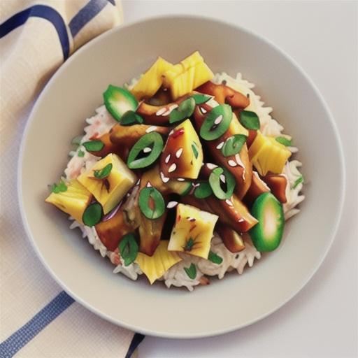 Chicken teriyaki pineapple rice recipe