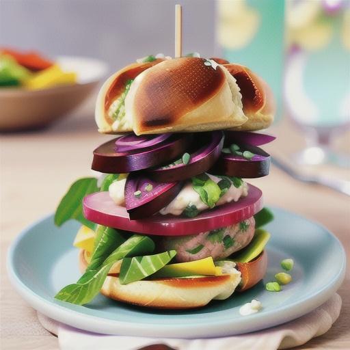 Spiced salmon burger