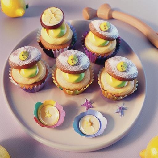 Lemon curd fairy cakes