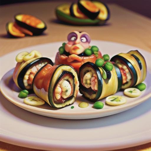 Shrimp-Stuffed Eggplant Rolls