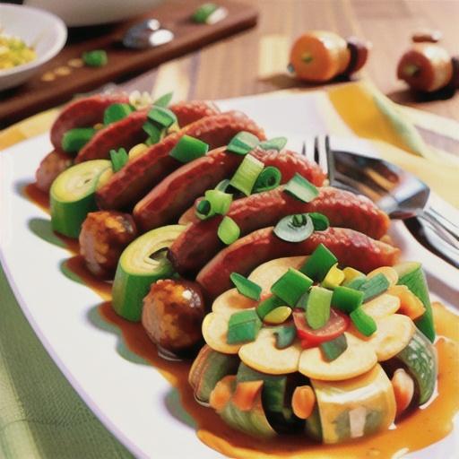 Sausage and pumpkin lentils