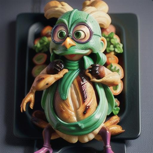 Roast chicken with spicy green butter