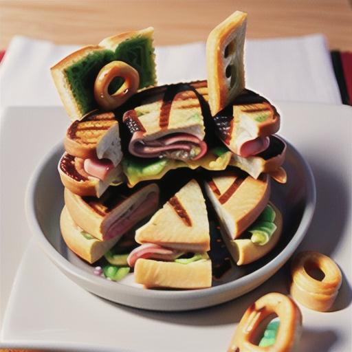 Ham and Cheese Pretzel Panini