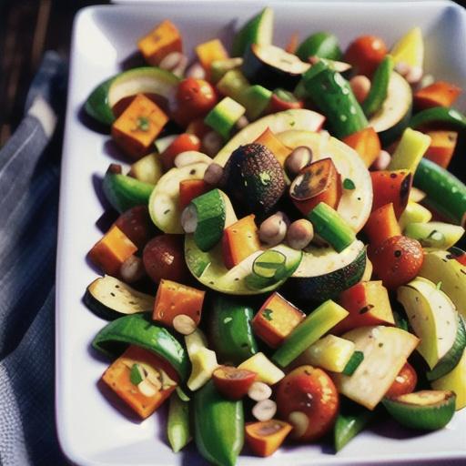 Roast vegetable and buckwheat salad