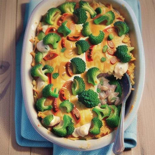 Cheesy Chicken, Broccoli and Rice Casserole