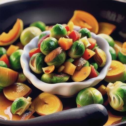 Brussels Sprouts and Apricot Saute