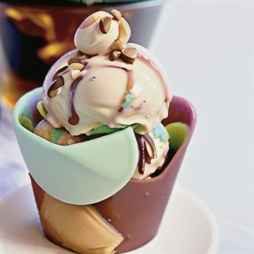 Honey and almond ice-cream