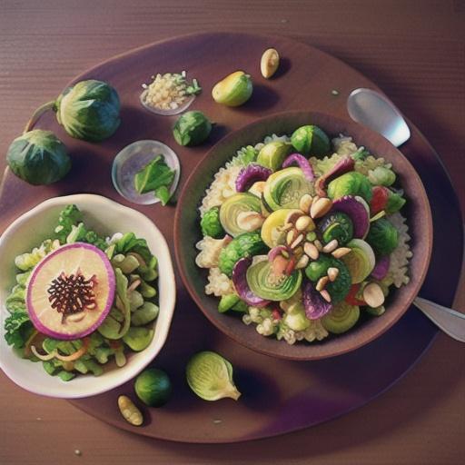 Kale and Brussels Slaw with Quinoa