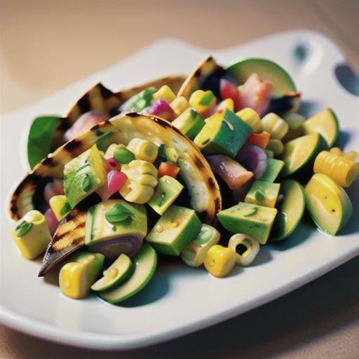 Ceviche With Avocado and Grilled Corn