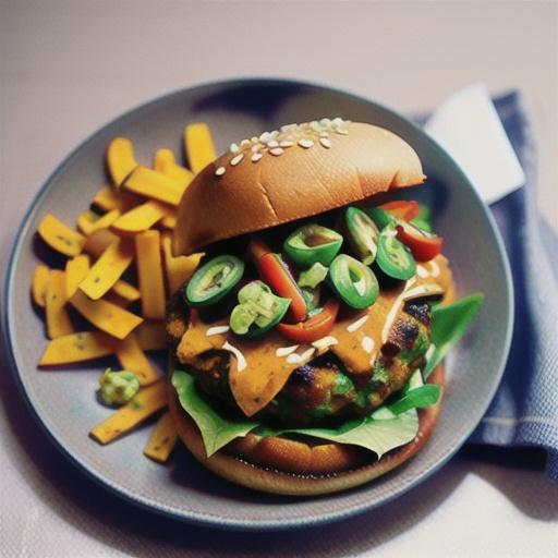Curry Spiced Lentil Burgers with Cilantro Chutney
