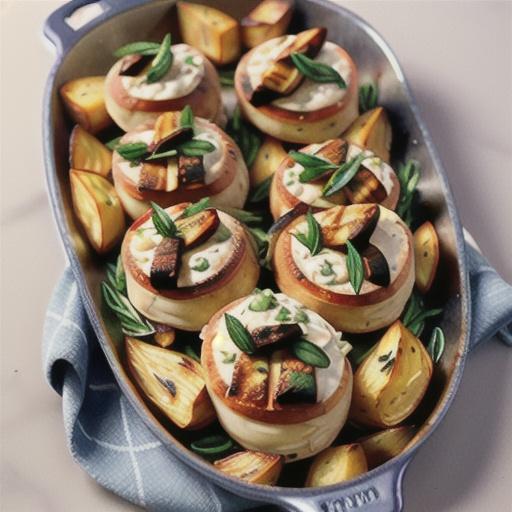 Baked chicken with tarragon and cream