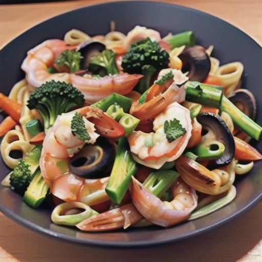 Creamy Shrimp Pasta Primavera