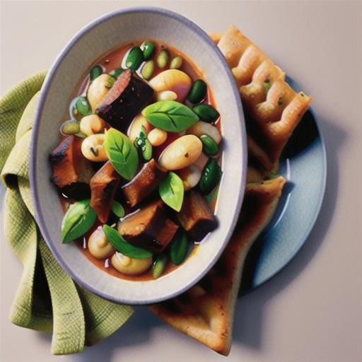 North African beef, barley and bean stew