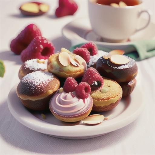 Raspberry and almond teacake
