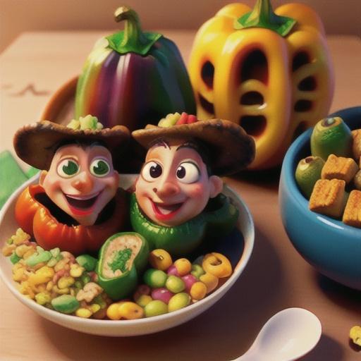 Mexican Beef- and Bean-Stuffed Peppers