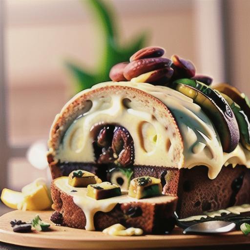 Banana bread with passionfruit butter