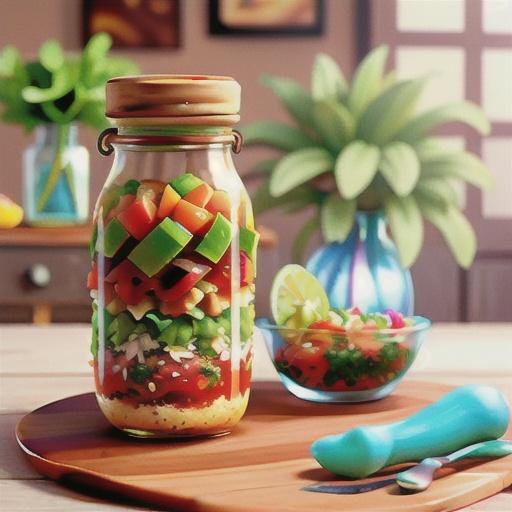 Moroccan salad in a jar