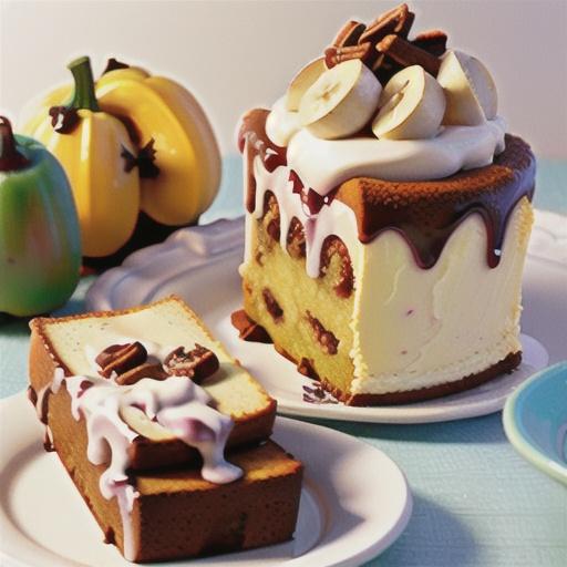 Pumpkin cheesecake banana bread