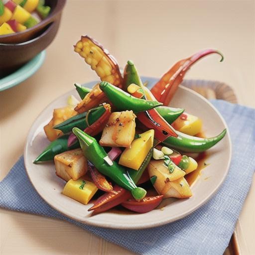 Thai prawns with mango salsa