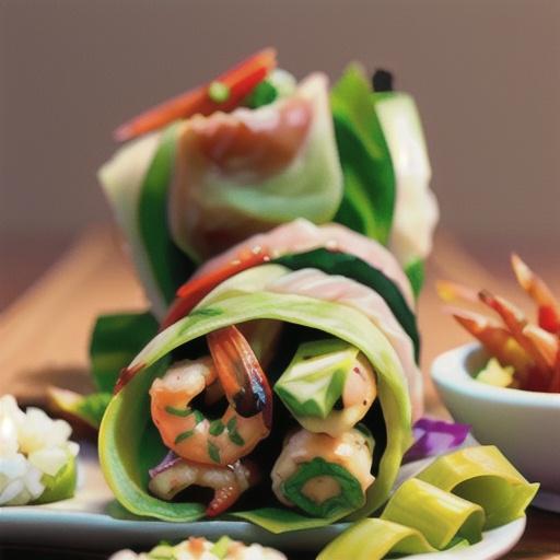 Shrimp Summer Rolls with Dipping Sauce