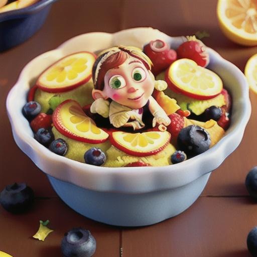 Blueberry-Lemon Cake Mix Cobblers