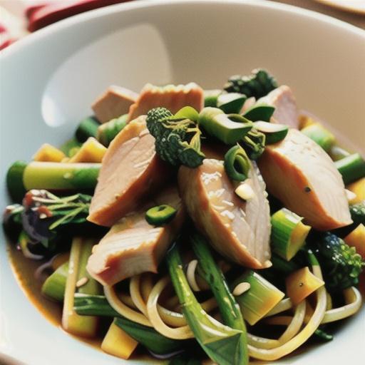 Sesame ginger noodles with pork & broccolini