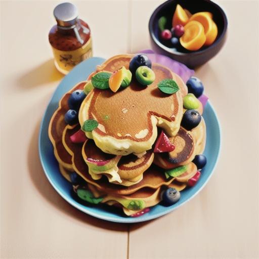 Fruit-Topped Whole Wheat Pancakes