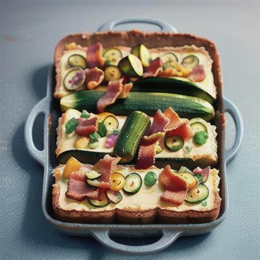 Potato gem, bacon and zucchini slice recipe