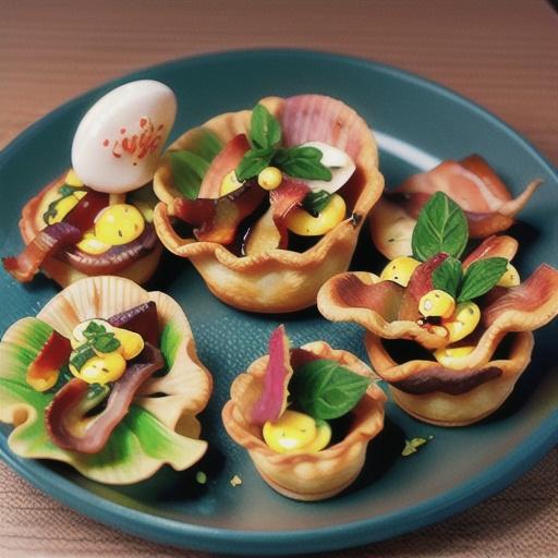 Chanterelle Mushroom and Bacon Tartlets