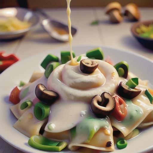 Angel's Ravioli Alfredo with Mushrooms