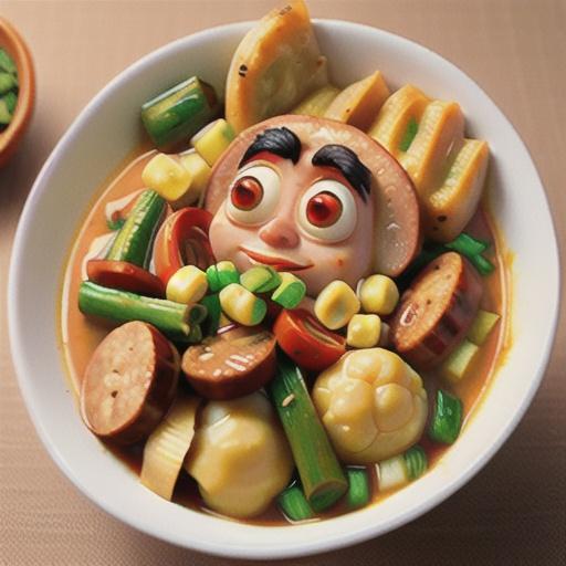 Chicken and Sausage Gumbo with Corn Dumplings