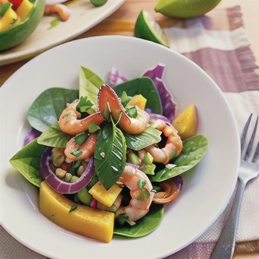 Mango & prawn salad with lime mayonnaise dressing