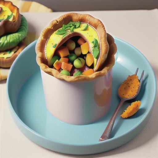 Little pies with sweet potato topping