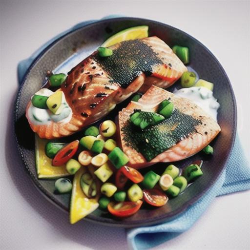 Wasabi-spiked baked salmon