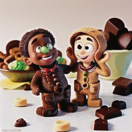 Dark chocolate gingerbread men brownies