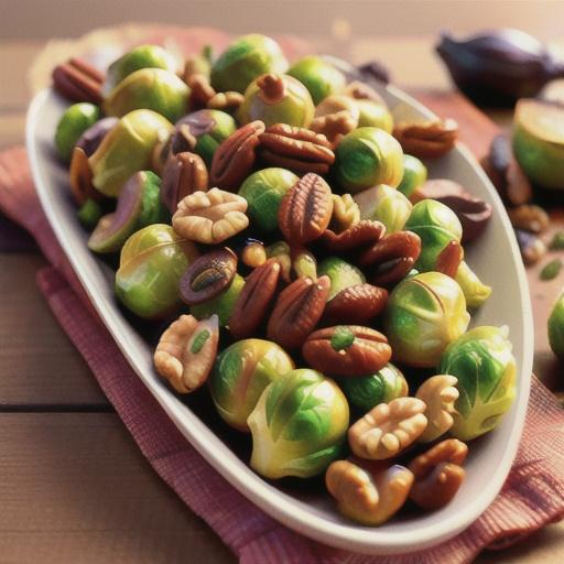 Caramelized Onion-Pecan Brussels Sprouts