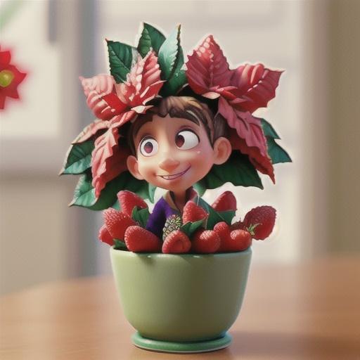 Raspberry Poinsettia Blossoms