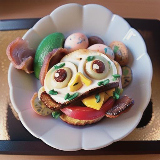 Eggs n Bacon Cupcake