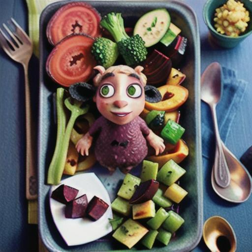 Minty lamb with beetroot and charred broccoli