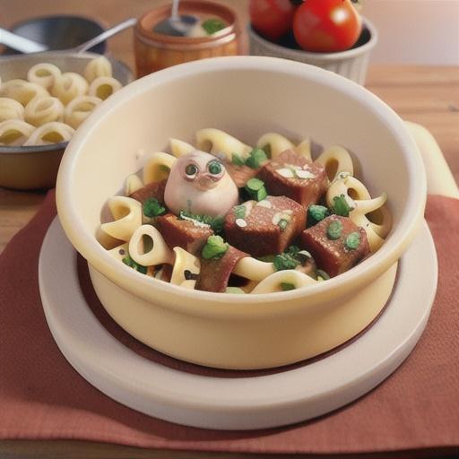 Lamb, tomato and risoni bake