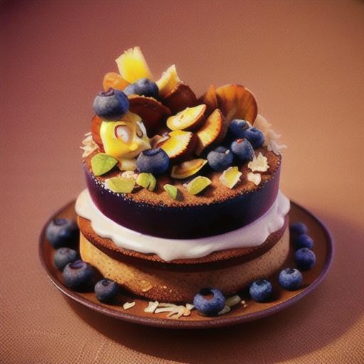 Toasted Coconut-Topped Blueberry Cake