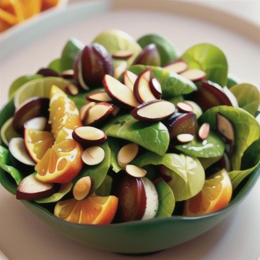 Orange Almond Mixed Green Salad